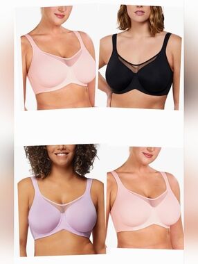 HSIA Viral CARDI B Minimizing Bras. 36 DDD (Set Of 4)